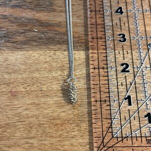 Shinola sterling silver Pinecone Pendant Necklace. Never worn